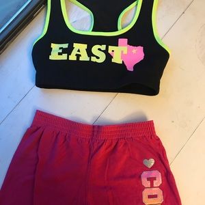 Sports bra and shorts